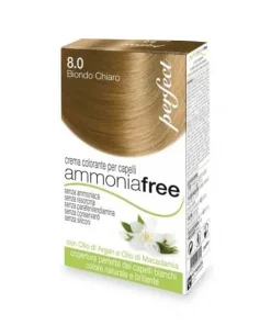 Hc Perfect Crema Colorante per Capelli Ammonia Free – 8.0 Biondo Chiaro – Kit 40 + 60 + 15 ml