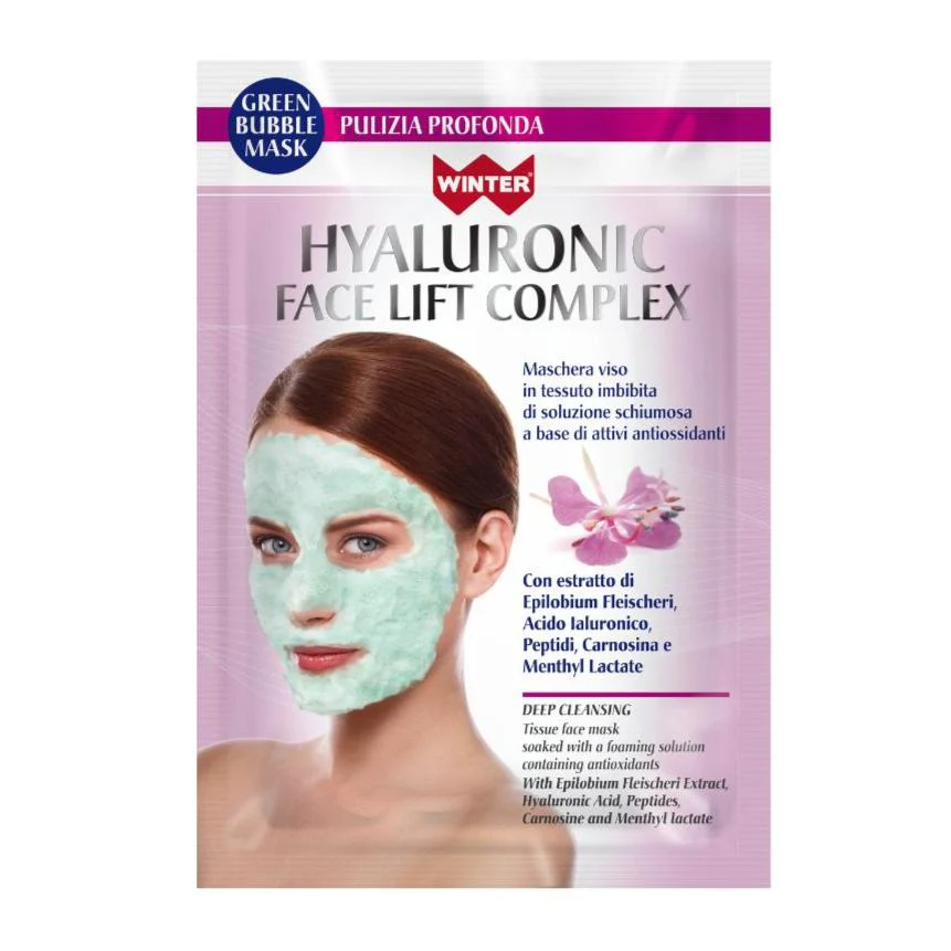 Winter Hyaluronic Face Lift Complex Green Bubble Mask Pulizia Profonda – 1 pezzo