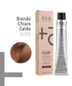 EVE Experience Infinite Color+ Colorazione Permanente in Crema – 8.03 Biondo Chiaro Caldo 100 ml – FarmaVita