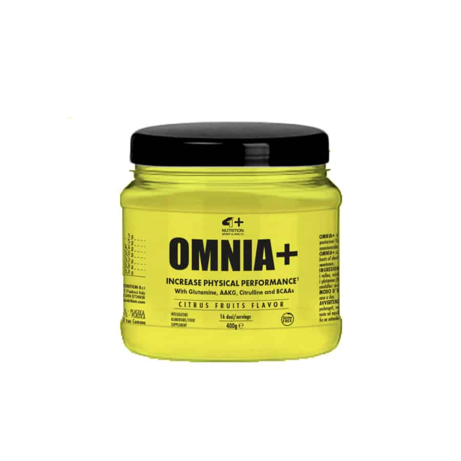4+ Nutrition OMNIA Pre-Workout Akg creatina citrullina bcaa CITRUS FRUIT 400g - immagine 2